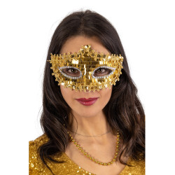 Zlatá maska s flitrami